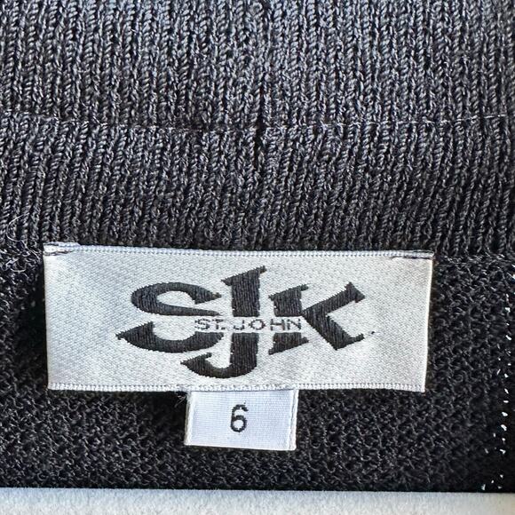 St John Knit Embellished Jacket Black - Picture 6 of 8